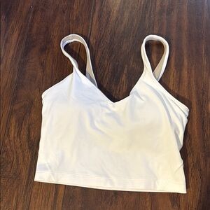 White Lulu lemon align tank top